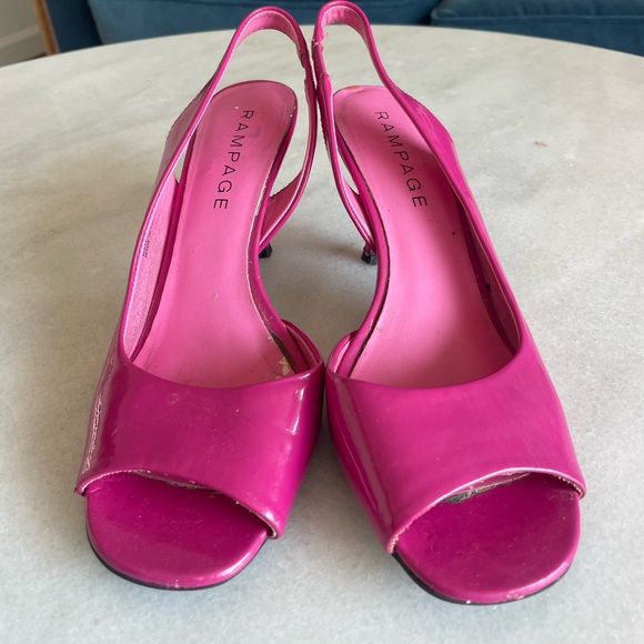 Hot pink kitten heels - Picture 3 of 4